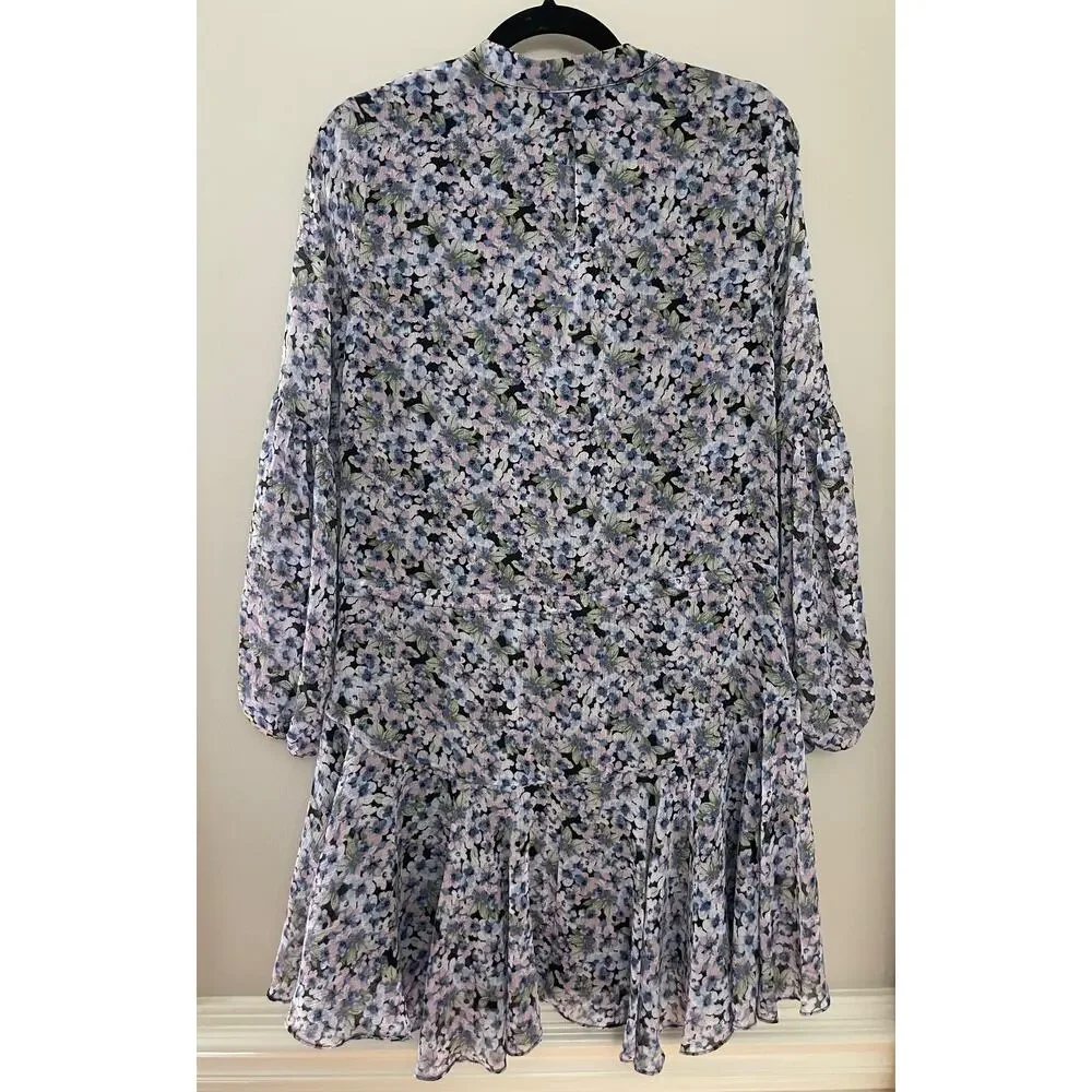NWT VICI Francine Feminine Floral Modern Tie Waist Balloon Sleeve Dress M - Picture 6 of 15